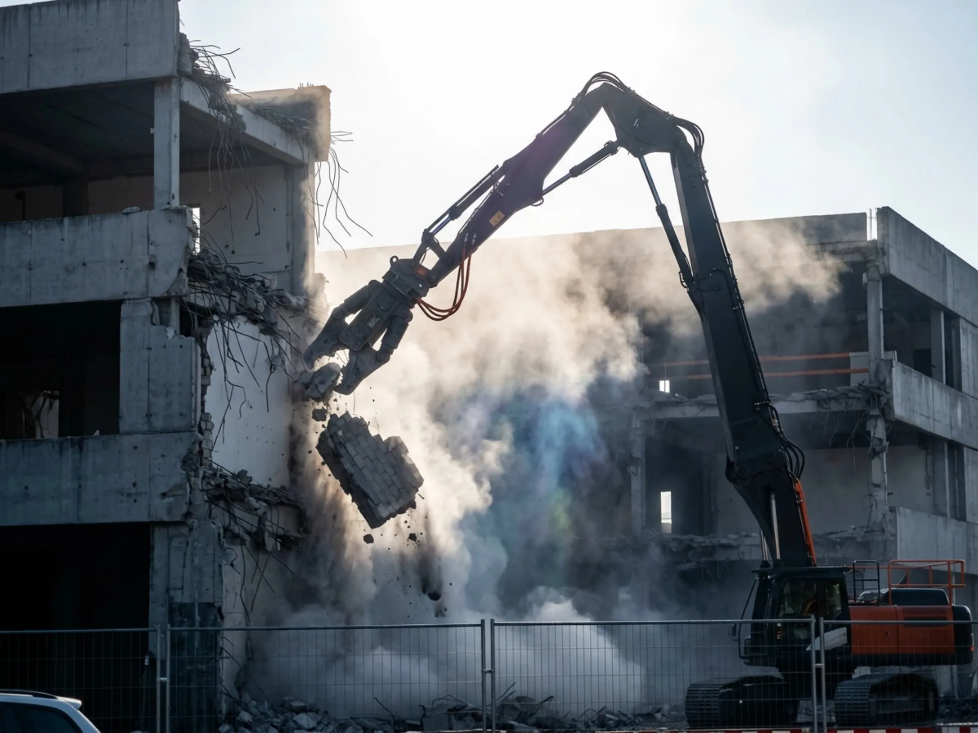 Kontrollierter Rückbau eines Gebäudes
